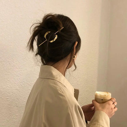 Metal Hairpin Versatile Simple Stylish Hair Accessories For Women