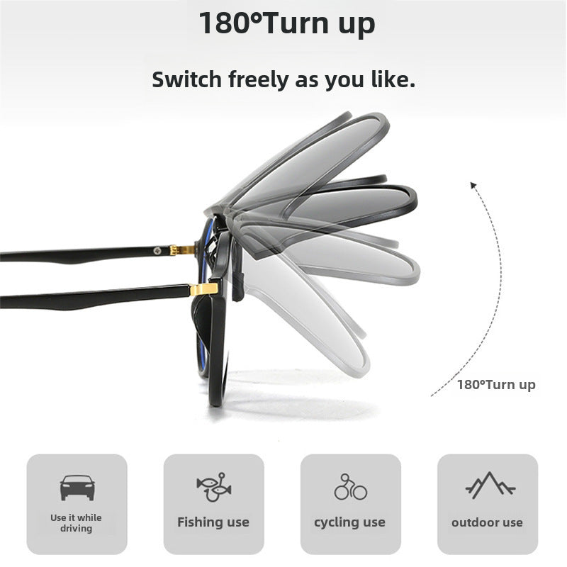 Myopia Glasses Polarized Glasses Women's Ultra-light Invisible Clip Sunglasses Men's Driving Sunglasses Clip
