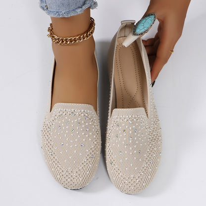 Plus Size Mesh Diamond Flats