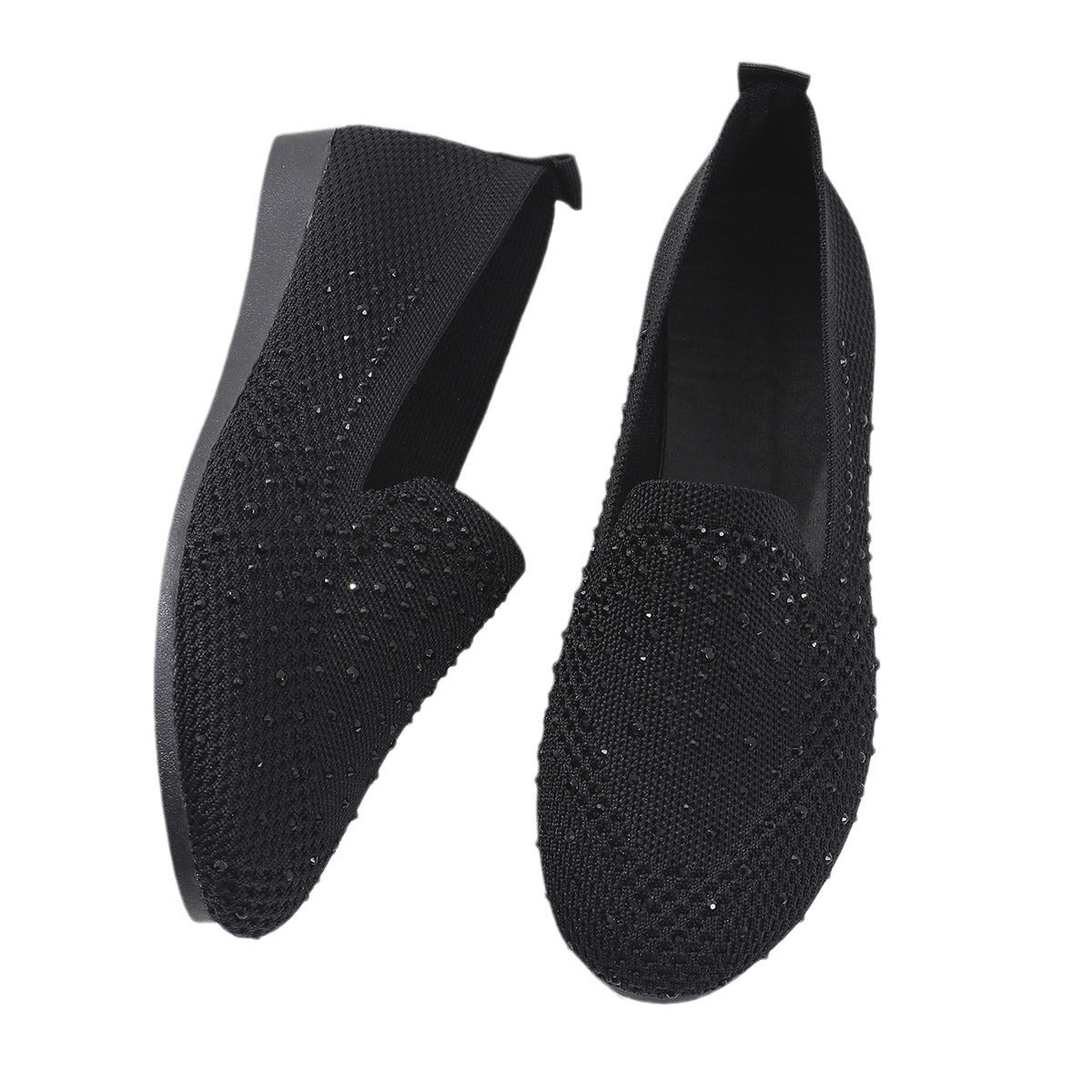 Plus Size Mesh Diamond Flats