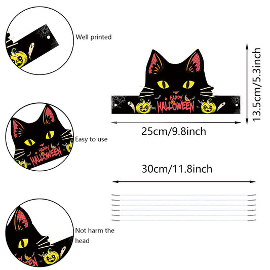 New Halloween Decorative Paper Hats European And American Halloween Halloween Children's Party Decoration Props Wholesale