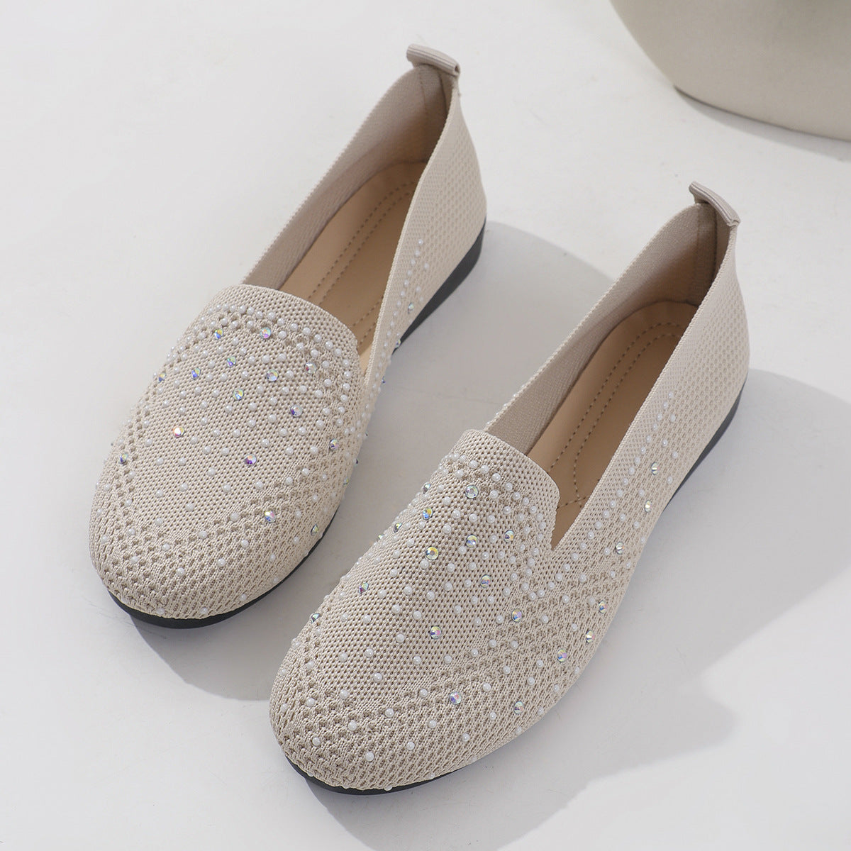 Plus Size Mesh Diamond Flats