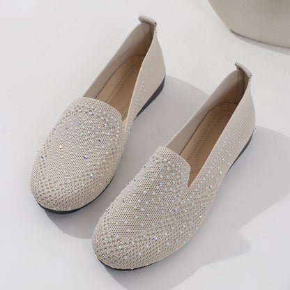 Plus Size Mesh Diamond Flats