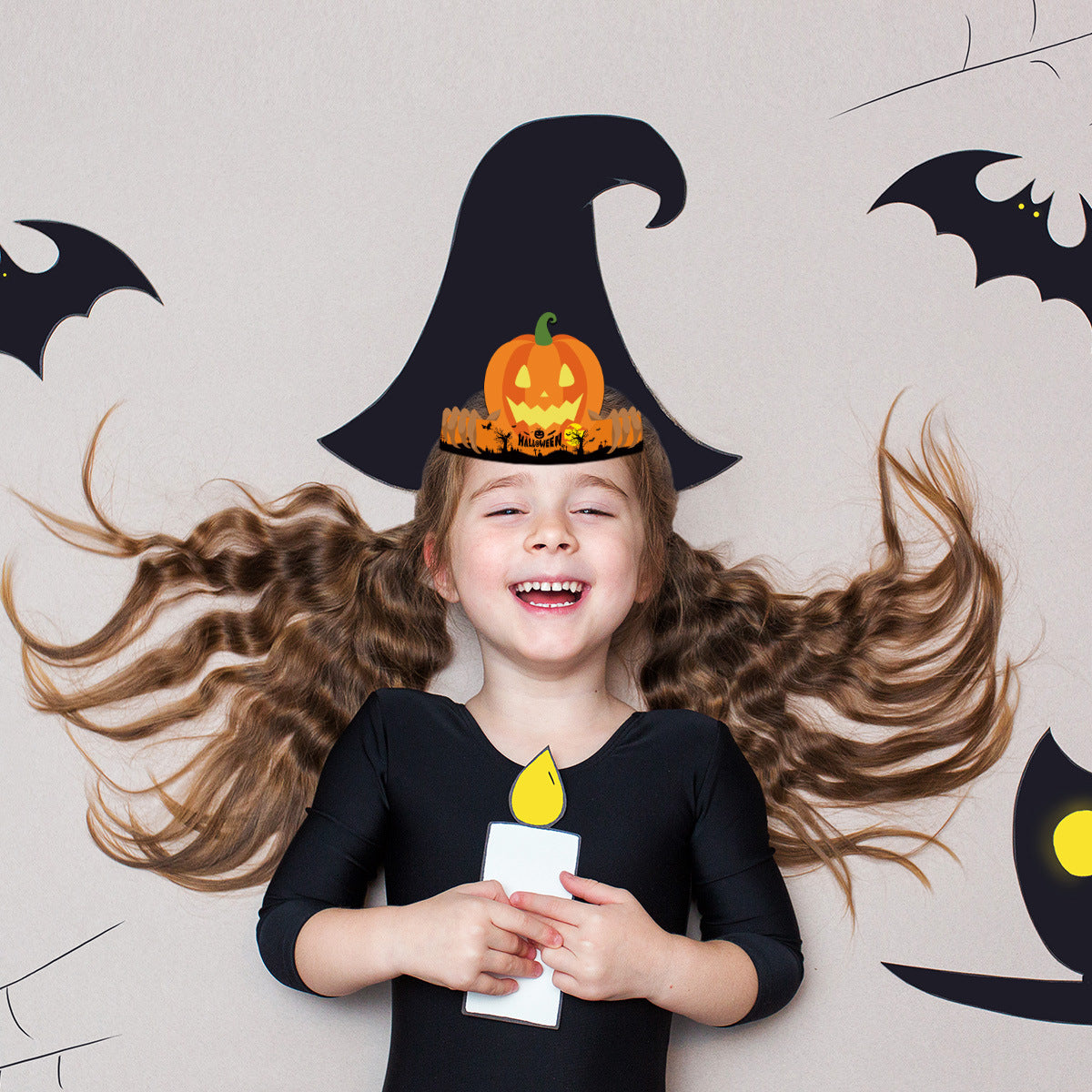 New Halloween Decorative Paper Hats European And American Halloween Halloween Children's Party Decoration Props Wholesale