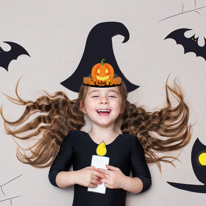 New Halloween Decorative Paper Hats European And American Halloween Halloween Children's Party Decoration Props Wholesale
