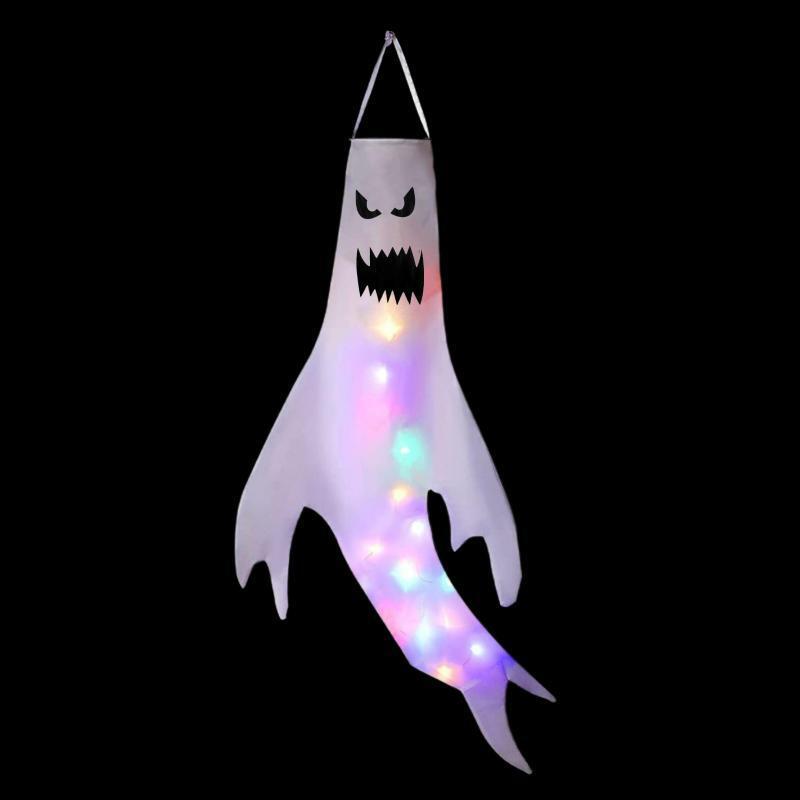 Cross-border Halloween Decoration Ghost Hairdryer LED Light-emitting Ghost Pendant Ghost Festival Hanging Ghost Venue Layout Props