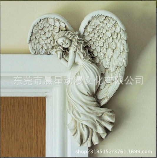 Spot Stair Angel Resin Craft Decoration Garden Statue Holding Legs Angel Home Wall Decoration Angel Wings