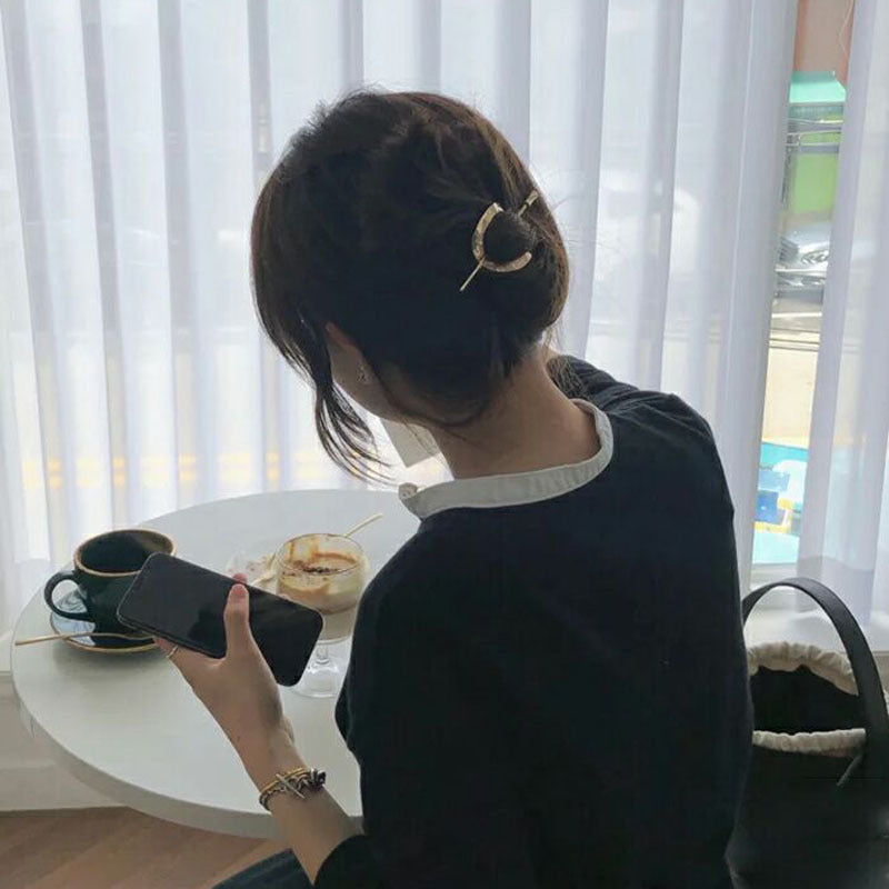 Metal Hairpin Versatile Simple Stylish Hair Accessories For Women