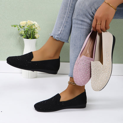 Plus Size Mesh Diamond Flats