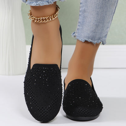 Plus Size Mesh Diamond Flats