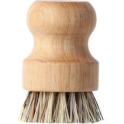Natural Hemp Non-Stick Oil Dish Brush Kitchen Home Use Multi-Function Clean Vegetable Fruit Brush Two-Pack Scrubber Pot Brush