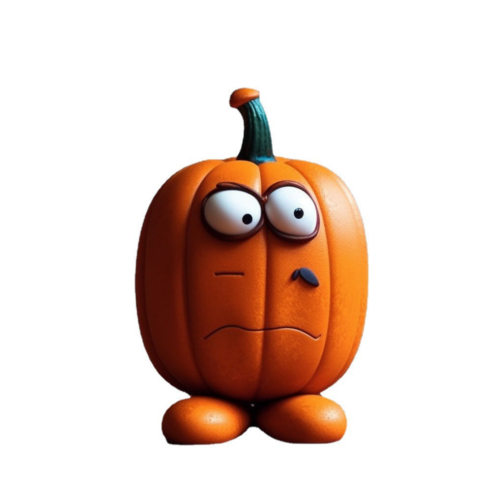Cartoon Cross-border Large Halloween Pumpkin Outdoor Decoration Home Furnishings Party Pumpkin Resin Crafts Cute Cartoon