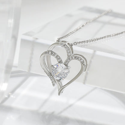 Zircon Double Heart Love Necklace