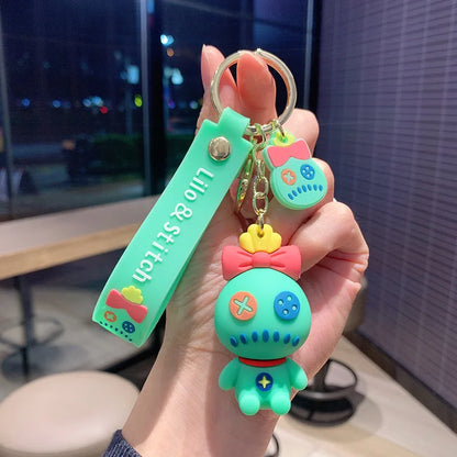 Disney Stitch Keychain - Cute Lilo & Stitch Keyrings, Durable Anime Keychains for Women Men Kids, Multi-Color Gift