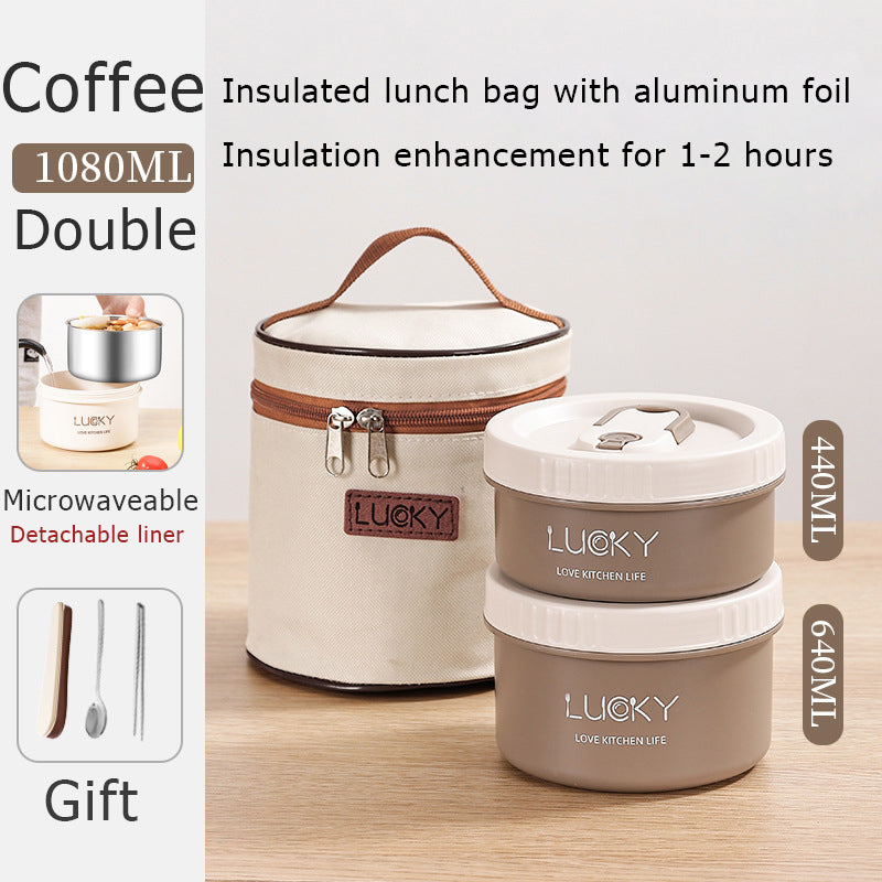 Travel Tote – Multi-Layer Portable Food Container Set for Work Meal Management, with Bag.