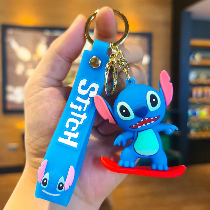 Disney Stitch Keychain - Cute Lilo & Stitch Keyrings, Durable Anime Keychains for Women Men Kids, Multi-Color Gift