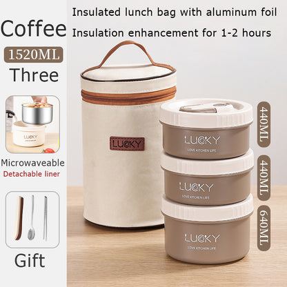 Travel Tote – Multi-Layer Portable Food Container Set for Work Meal Management, with Bag.