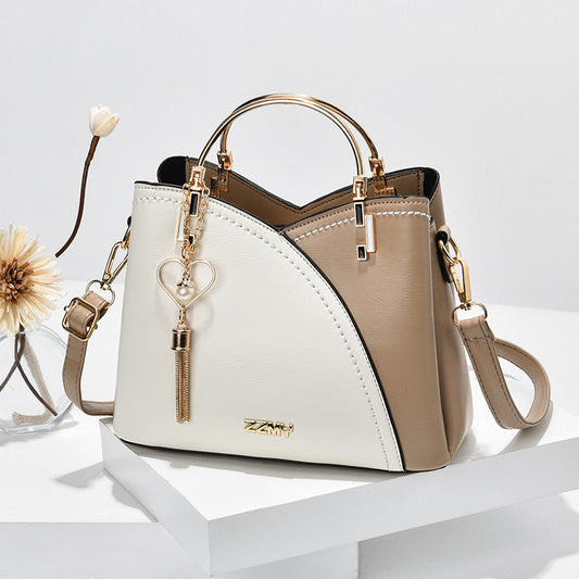Color Block Tassel Love Bag
