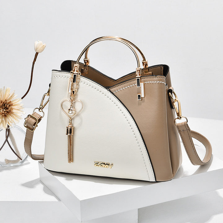 Color Block Tassel Love Bag