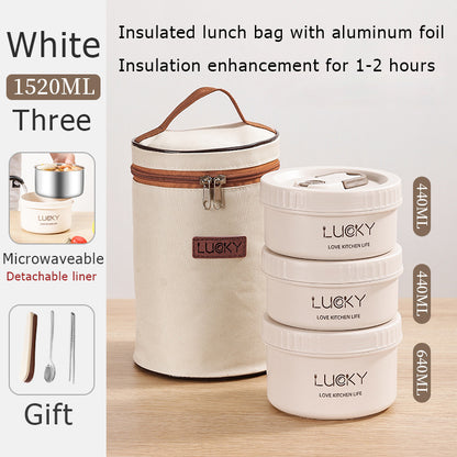 Travel Tote – Multi-Layer Portable Food Container Set for Work Meal Management, with Bag.