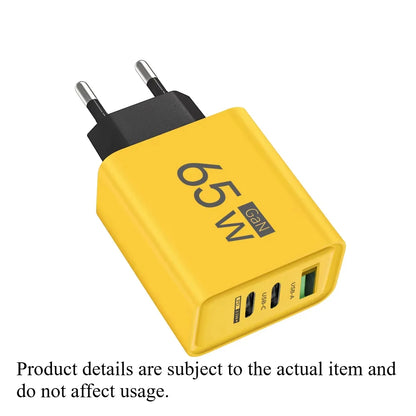 65W USB-C Fast Charging Charger PD Quick Charge 3.0 Wall Adapter for iPhone 15 Xiaomi POCO Samsung Oneplus - Phone Charging