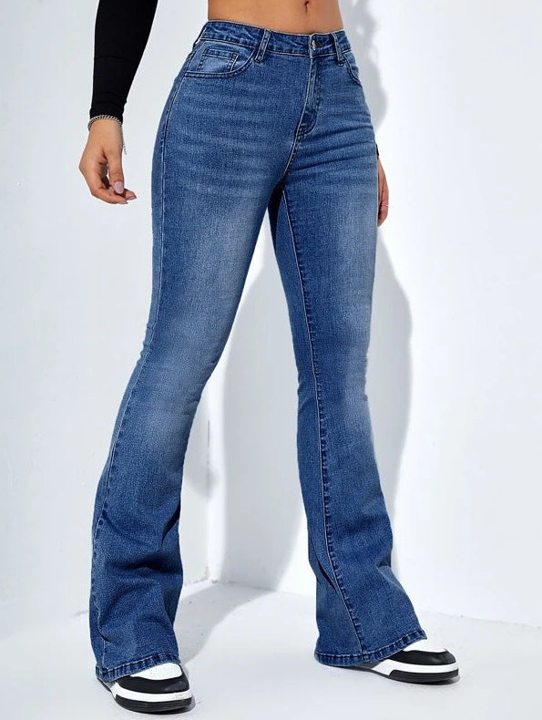 Slim-fit Flared High Waist Jeans