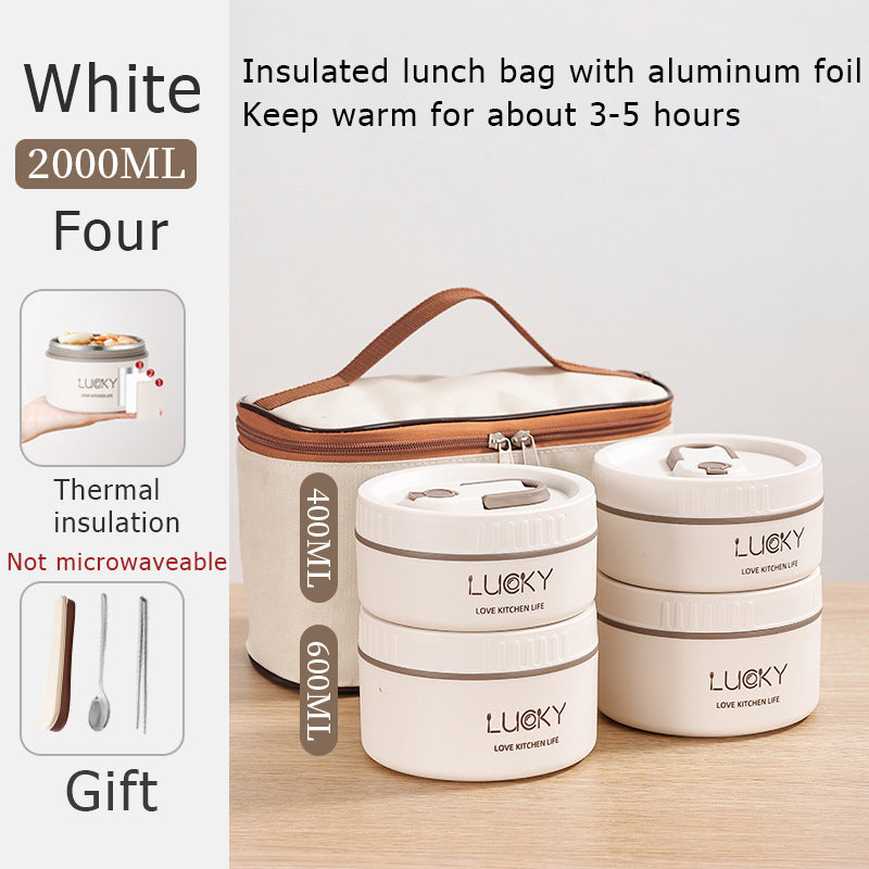 Travel Tote – Multi-Layer Portable Food Container Set for Work Meal Management, with Bag.