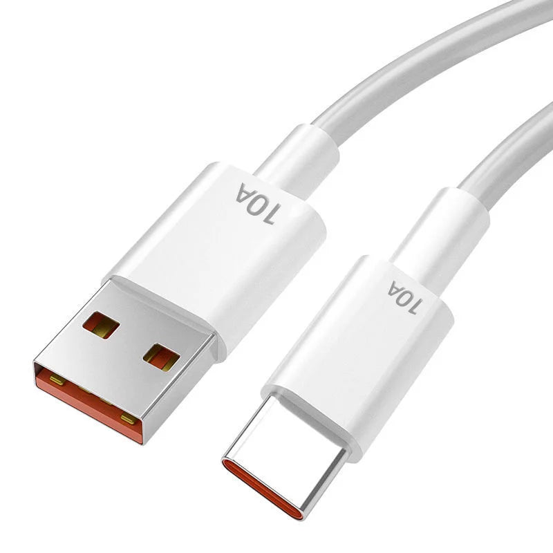 USB Type C Cable 120W 10A Fast Charging Wire Mobile Phone USB For Huawei P30 Xiaomi Realme Samsung Poco x6 USB C Data Cable Cord