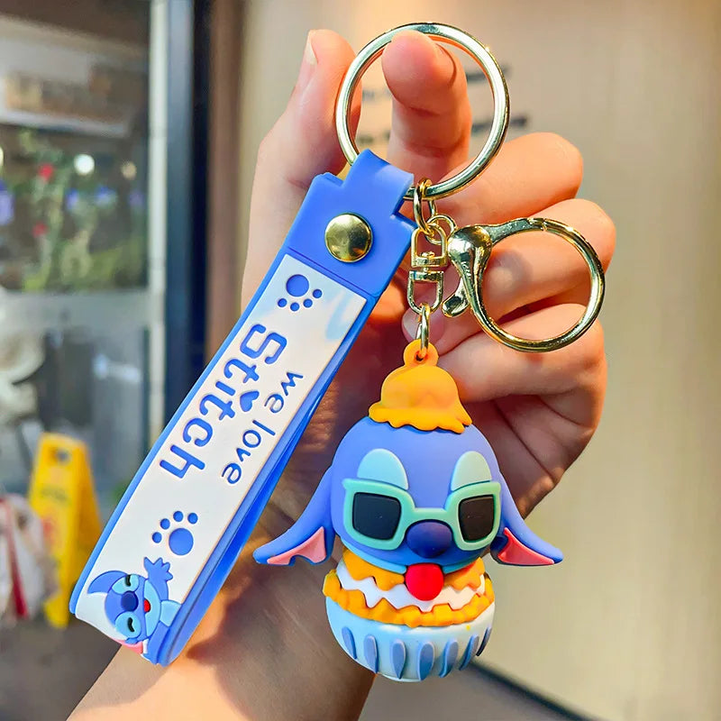 Disney Stitch Keychain - Cute Lilo & Stitch Keyrings, Durable Anime Keychains for Women Men Kids, Multi-Color Gift