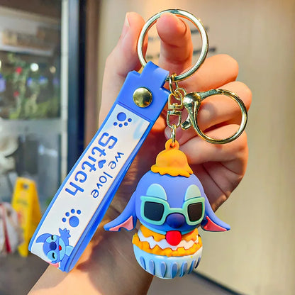 Disney Stitch Keychain - Cute Lilo & Stitch Keyrings, Durable Anime Keychains for Women Men Kids, Multi-Color Gift