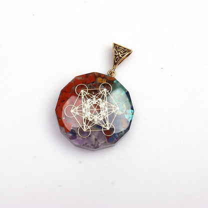 Retro Reiki Healing Energy Crystal Pendant Natural Stone For Yoga Meditation Spiritual 7 Chakra Jewelry Necklace Amulet