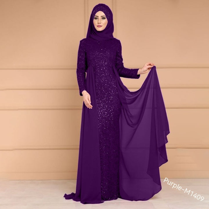 Elegant Sequined Retro Fish Tail Dress