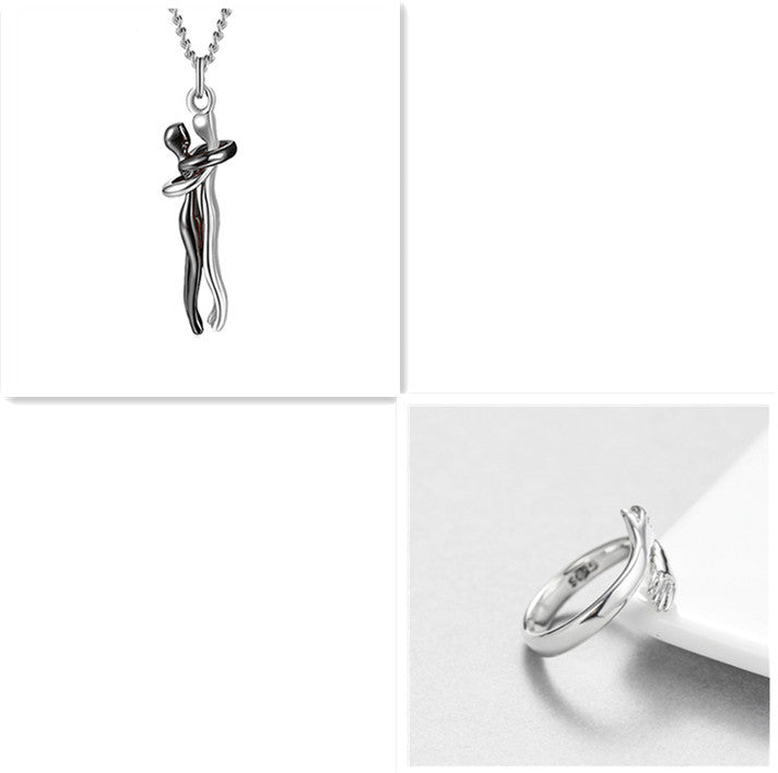 Love Hug Necklace Unisex Couple Jewelry