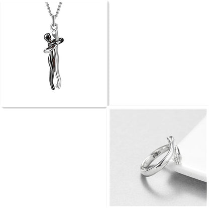 Love Hug Necklace Unisex Couple Jewelry