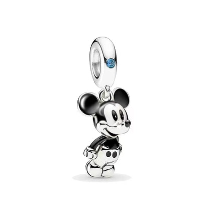 MINISO League Of Legends Mickey Mouse Minnie Plata Deley 925 Sterling Silver Charm Beads Fit Original Pandora Bracelet Jewelry