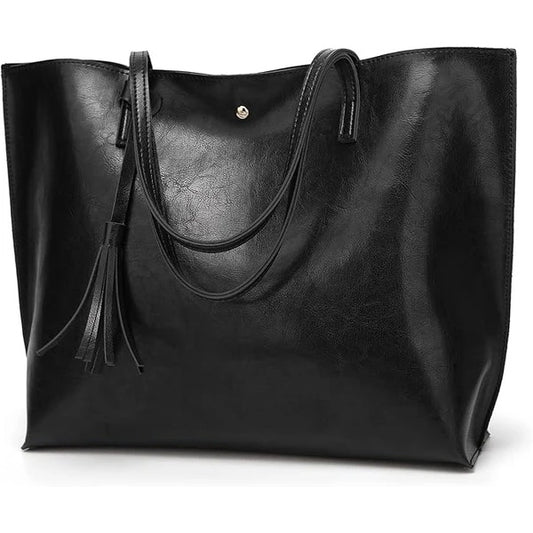 Soft Faux Leather Tote Bag