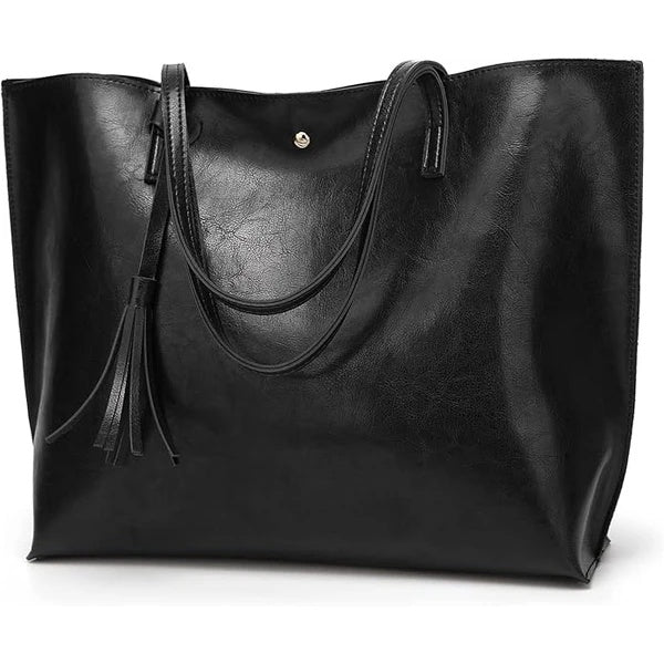 Soft Faux Leather Tote Bag