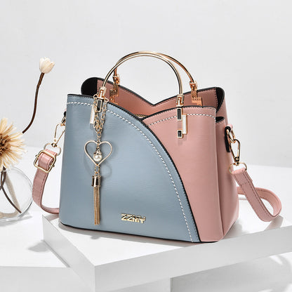 Color Block Tassel Love Bag