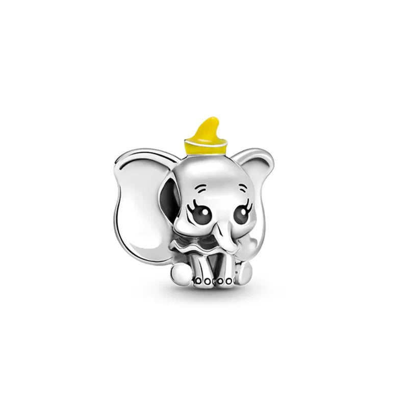 MINISO League Of Legends Mickey Mouse Minnie Plata Deley 925 Sterling Silver Charm Beads Fit Original Pandora Bracelet Jewelry