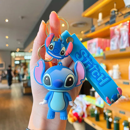 Disney Stitch Keychain - Cute Lilo & Stitch Keyrings, Durable Anime Keychains for Women Men Kids, Multi-Color Gift