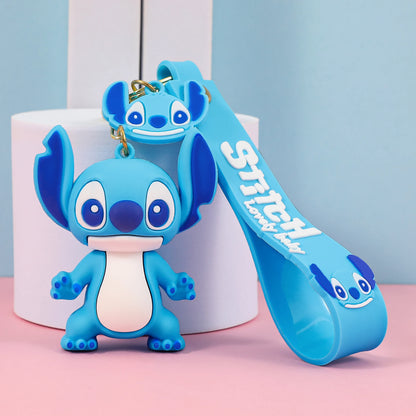Disney Stitch Keychain - Cute Lilo & Stitch Keyrings, Durable Anime Keychains for Women Men Kids, Multi-Color Gift