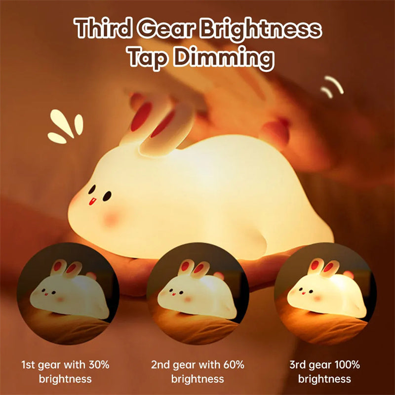 Cartoon Rabbit Silicone Night Light