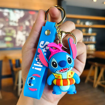 Disney Stitch Keychain - Cute Lilo & Stitch Keyrings, Durable Anime Keychains for Women Men Kids, Multi-Color Gift