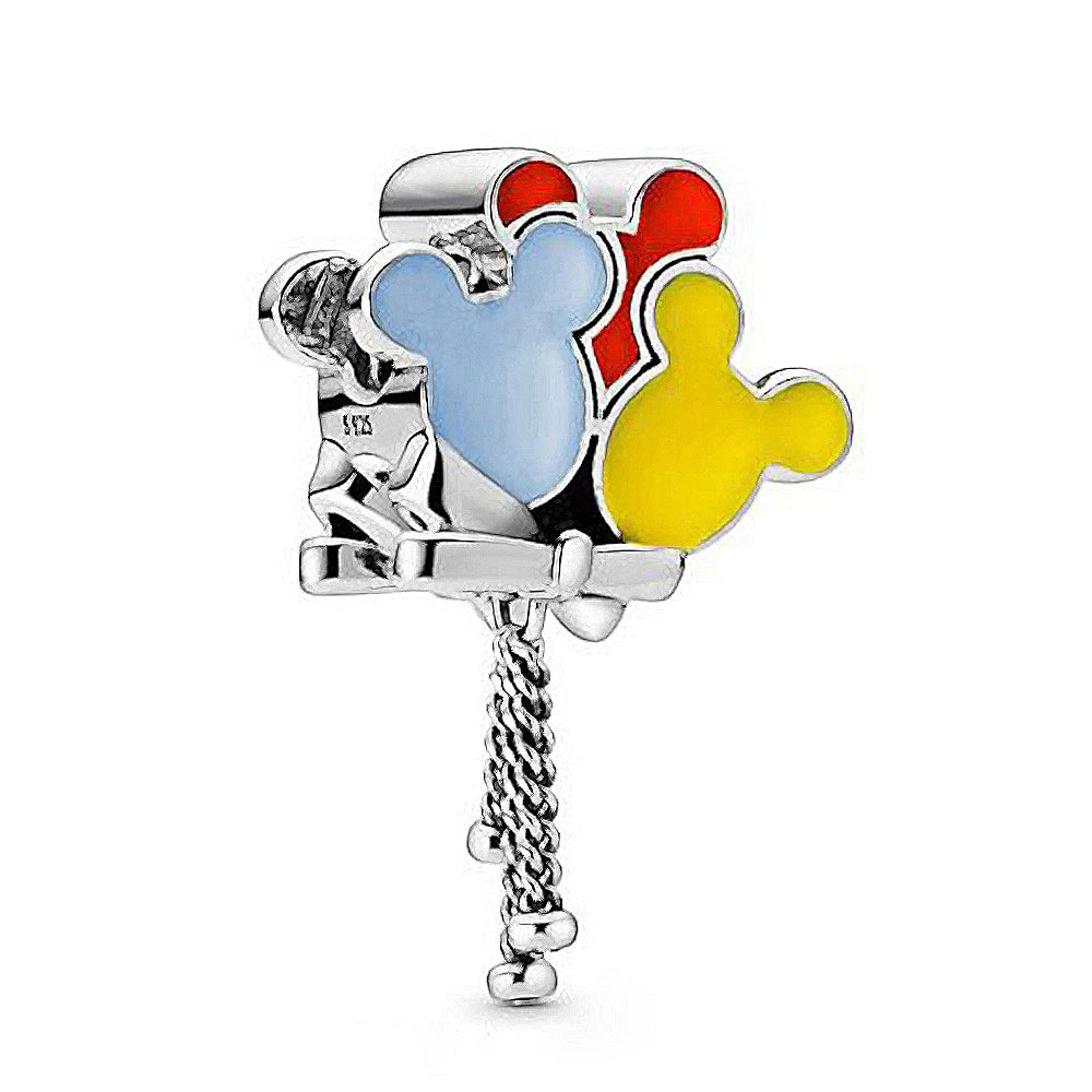 MINISO League Of Legends Mickey Mouse Minnie Plata Deley 925 Sterling Silver Charm Beads Fit Original Pandora Bracelet Jewelry