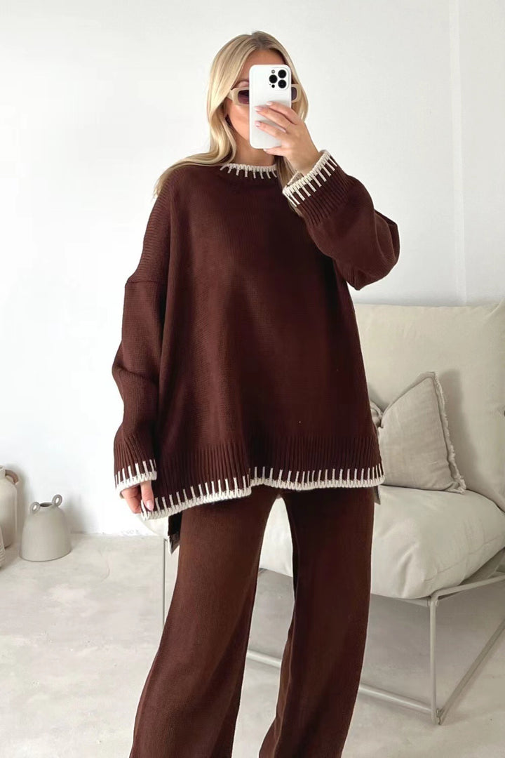 Fashion Pullover Top And Pants Set