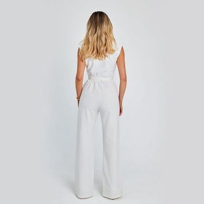 Sleeveless Casual Wide Leg Jumpsuit