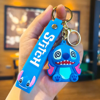Disney Stitch Keychain - Cute Lilo & Stitch Keyrings, Durable Anime Keychains for Women Men Kids, Multi-Color Gift