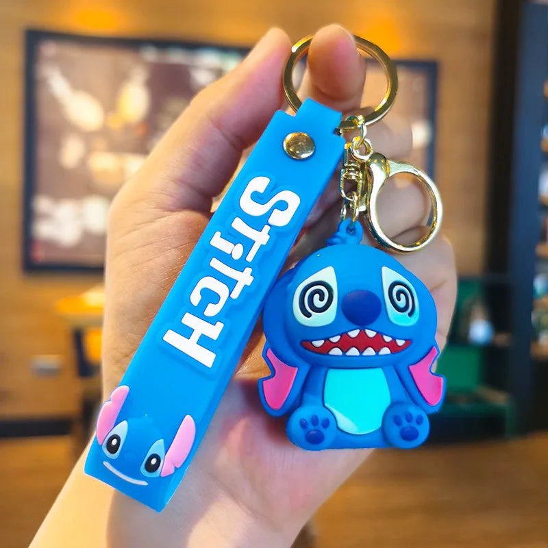Disney Stitch Keychain - Cute Lilo & Stitch Keyrings, Durable Anime Keychains for Women Men Kids, Multi-Color Gift