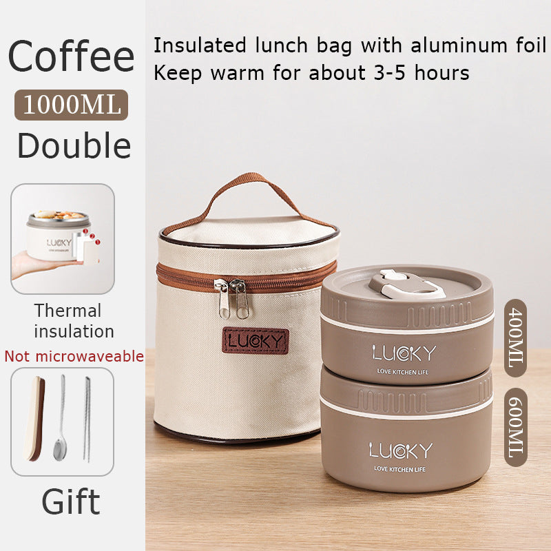 Travel Tote – Multi-Layer Portable Food Container Set for Work Meal Management, with Bag.