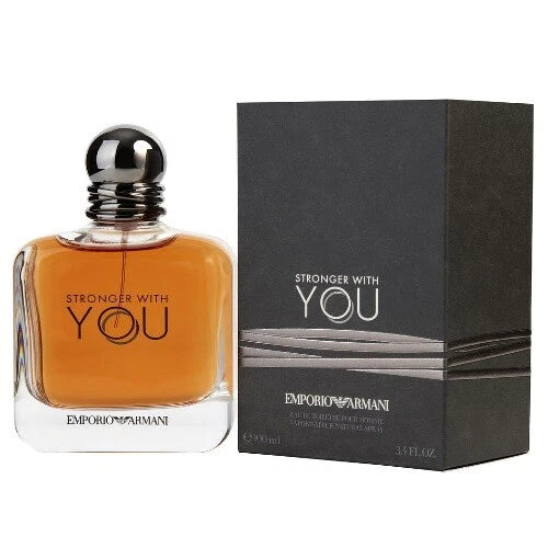Emporio Armani Stronger With You Eau de Toilette 100ml (3.4 oz) Men Cologne Spray | Long Lasting Warm Sweet Vanilla Fragrance
